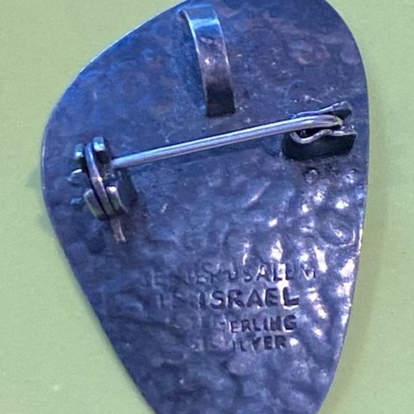 VTG Sterling Silver Jerusalem Israel BROOCH & PENDANT - Picture 9 of 11